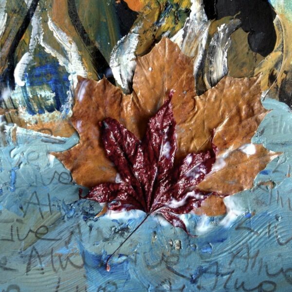 Leaf painting art therapy